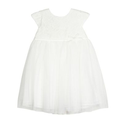 Baby girls' white lace party dress